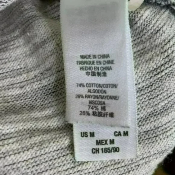 Juicy Couture Gray 3/4 Sleeves Drawstring Waist Cotton Slip On Dress Size M - Picture 5 of 11